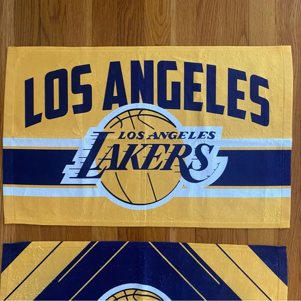 Los Angeles Lakers Rally Towel New SET of 2 Rally Golf Tailgate Bench Yellow